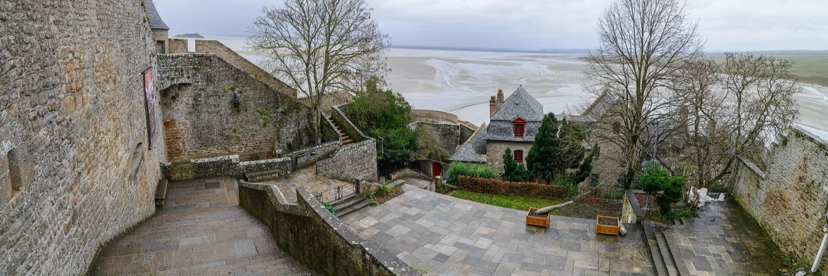 Mont Saint-Michel and the surrounding French landscape